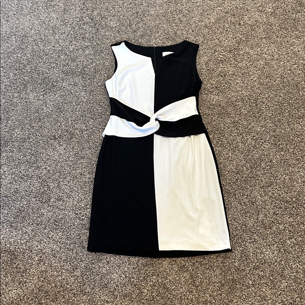 JOSEPH RIBKOFF Color Block Dress Vanilla/Black Women’s Size 12